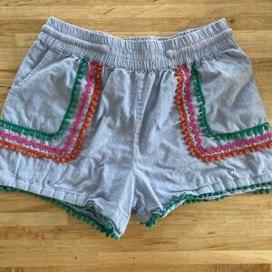 Girls Boden Shorts with Colorful Trim, size 9